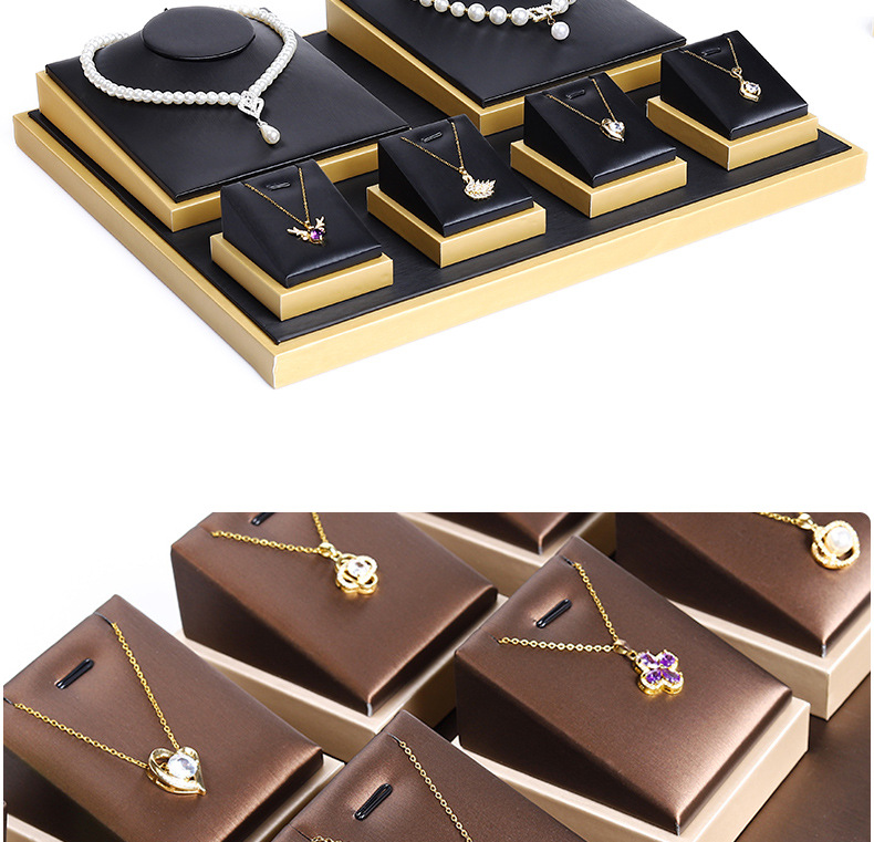 1 Piece Quantity 1 Piece Density Plate Brushed Leather Simple Style Color Block Jewelry Display