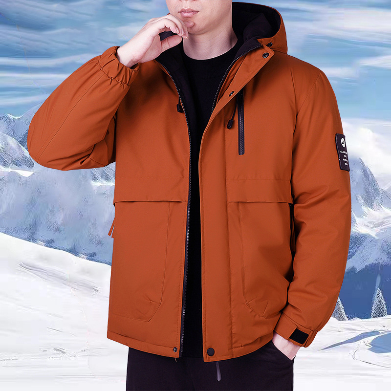 Cross-Border Winter Hooded Cotton Jacket for Men, Trendy Brand, Loose Fit, Thickened, Warm down Cotton Coat, Men's Top, Cotton Padded Jacket