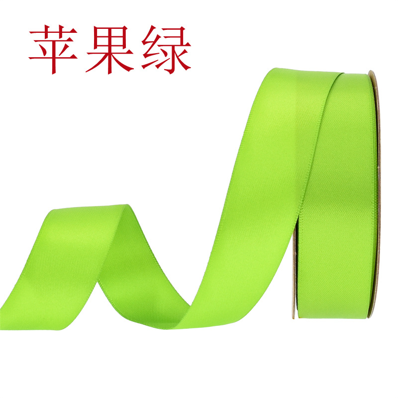 Transfronterizo 2.5 cinta de poliéster de cifrado doble cara cinta de seda mate vestido de boda decoración regalo de flores embalaje cinta forjada 25m