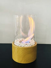 小型酒精壁炉室内真火炉芯桌面装饰独立取暖家用玻璃罩火炉摆件