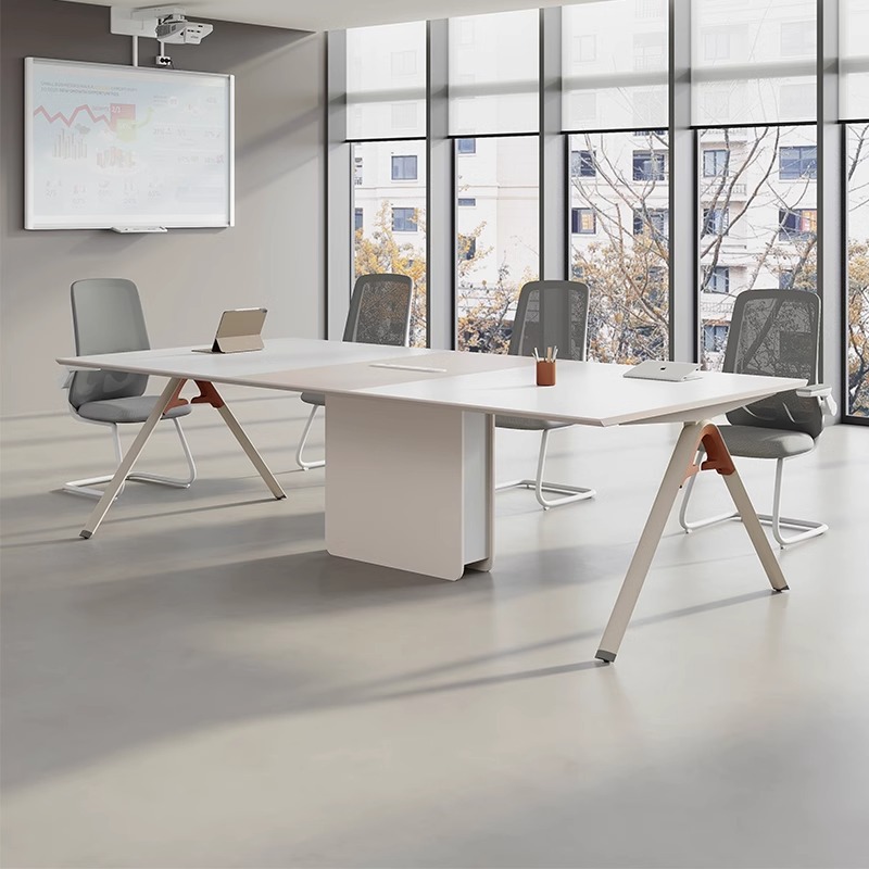 Mesa de conferencias pequeña de tamaño mediano, mesa larga, sala de reuniones simple y moderna, mesa de entrenamiento, mesa larga, mesa grande, combinación