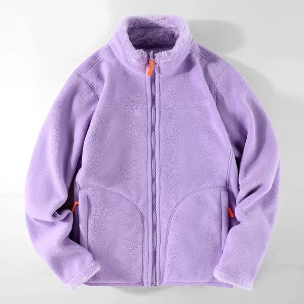 Fleece Jacket Men's Coat Fleece Top Autumn and Winter New Fashion Brand Double-sided Wear Thickened Coral Fleece Sweater Cardigan