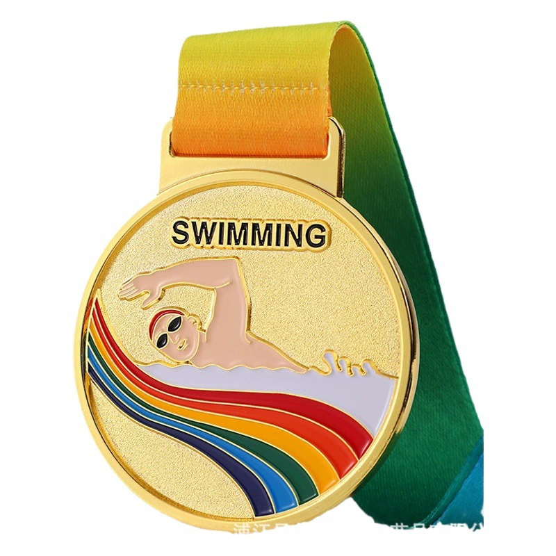 Хрустальная маленькая медаль металлический список творческих детских соревнований Школьный марафон медаль золото и серебро медный Баскетбол