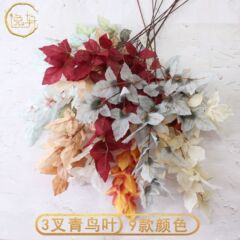 Ingenuity simulation flower bluebird leaf wedding hall road guide flower arrangement decoration simulation technology living room home flower arrangement technology
