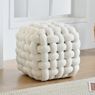 Nordic Modern Light Luxury Rubik's Cube Stool Makeup Dressing Table Stool Shoe Changing Stool Bedroom Ins Makeup Stool Lazy Person Sitting Stool