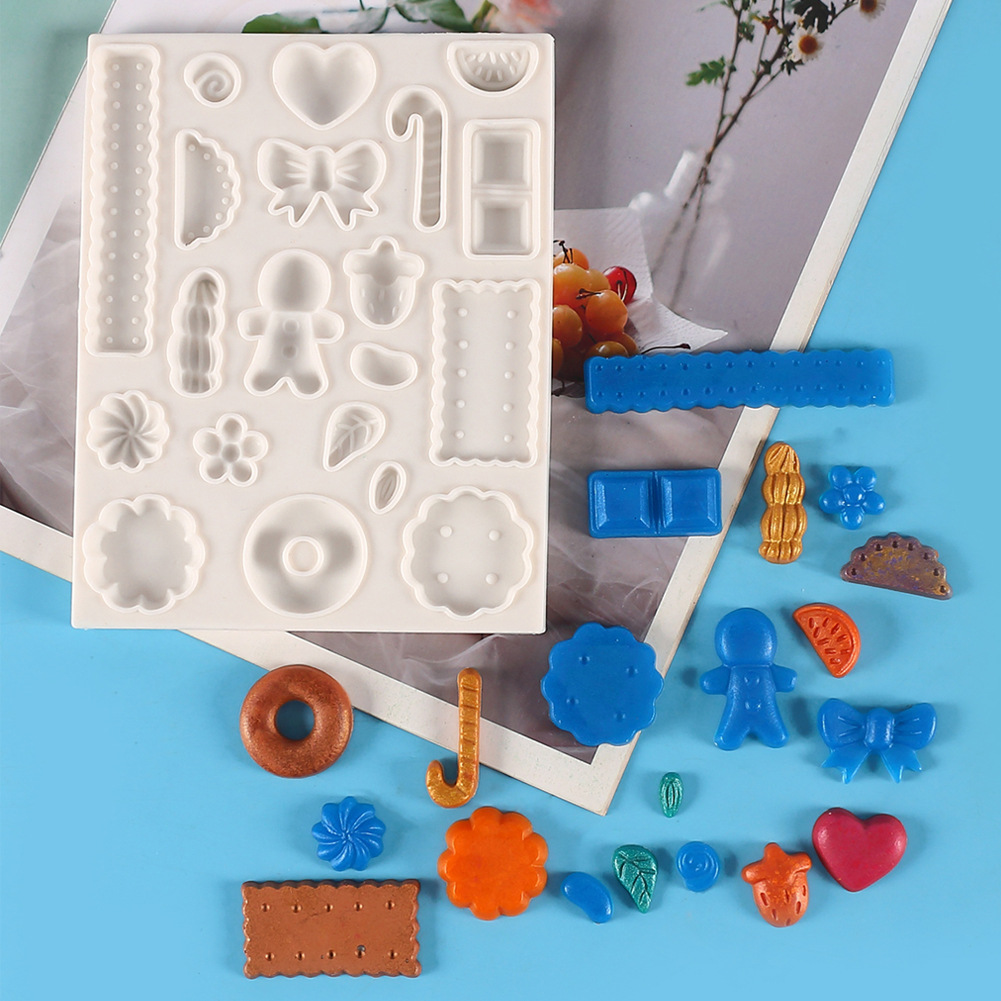 diy candy cake silicone mold cartoon little man bow heart candy cookie chocolate silicone mold