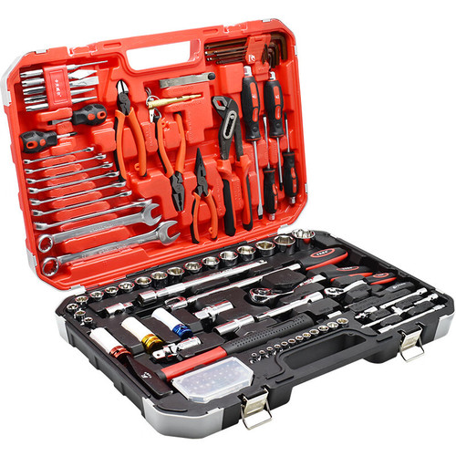 Kavoil Automotive Repair Tool Box, Car Repair Tool Set, Ratchet Socket Wrench, Workshop Mechanical Maintenance Worker