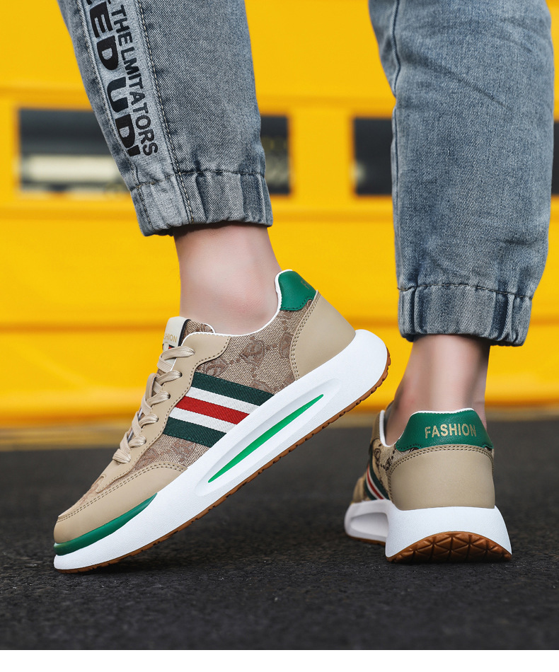 Casual Sneakers For Men Breathable Leather Lightweight Trainers_voghion.com