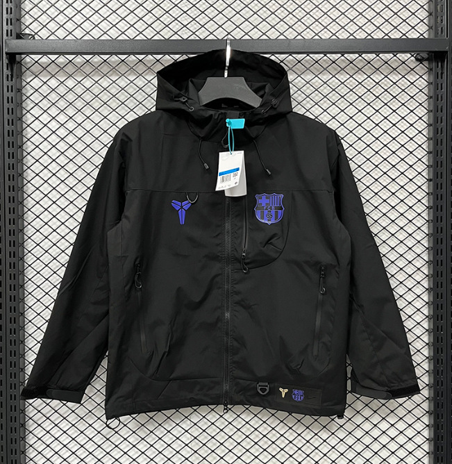 Nike Kobe Bryant FC Barcelona Hardshell Jacket Windbreaker Black