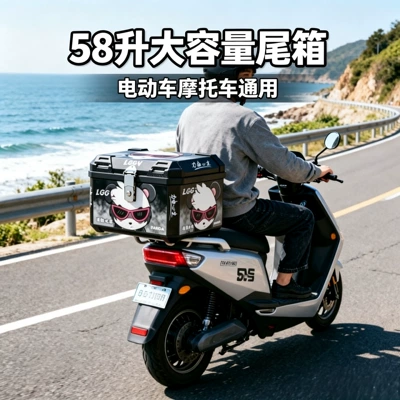 specifically designed for Ninebot scooters, also suitable, Motorcycle trunk - 58l-feng-xiong-hua-ji-standard-model-shock-absorbing-base-installation-kit