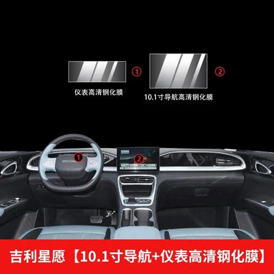 Geely Xingyue Screen Film, Central: Car interior film - geely-star-wishes-youth-and-freedom-navigation-instrument-panel-ultra-clear-tempered-glass-screen-protector