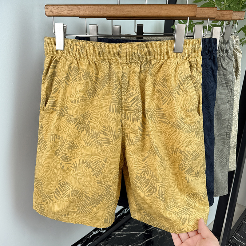 Men's Quick Drying Casual Printed Summer Shorts 100% Long Staple Cotton Thin Summer 2026 New Style_voghion.com