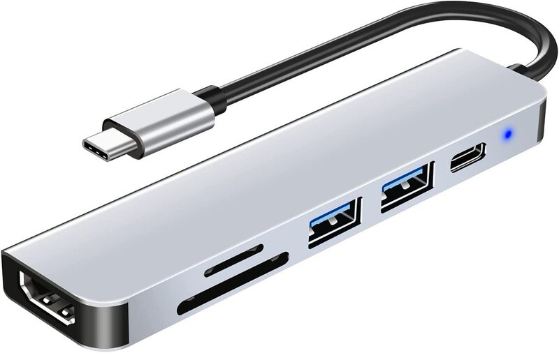 Typehdmi Power Supply Usb32.0Sdtfpd Multi-Port Adapter Plug-In External Six-In-One 4K