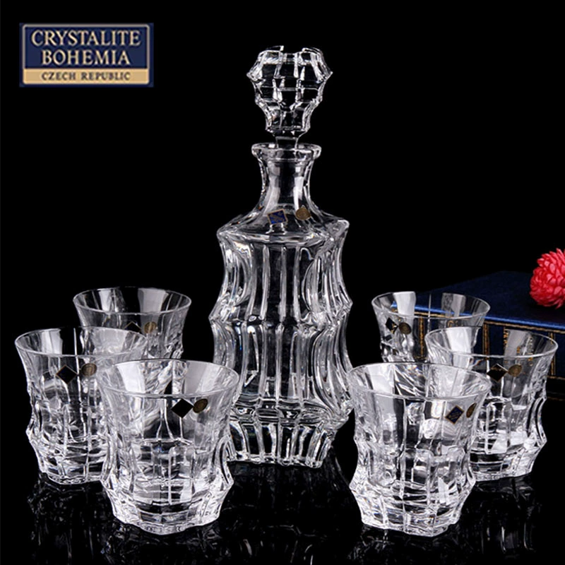 Импорт кристальная едавая нашивка, набор для виски, бокал для вина, карманная фляга