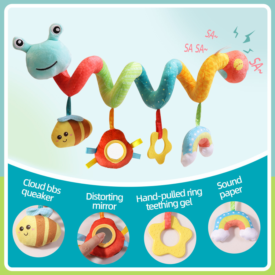 Allthink Baby Snail Bed alrededor de calmar colgante espiral carro colgante campana bebé puzzle muñeca de educación temprana juguetes