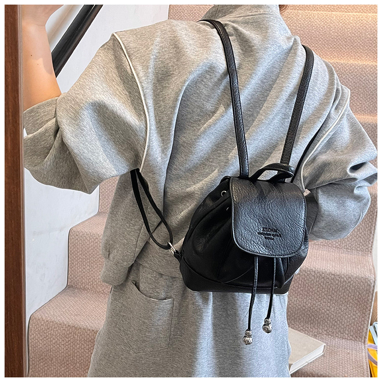 Simple, versatile and niche design women's backpack 2025 new trendy casual small backpack, fashionable travel small schoolbag undefined