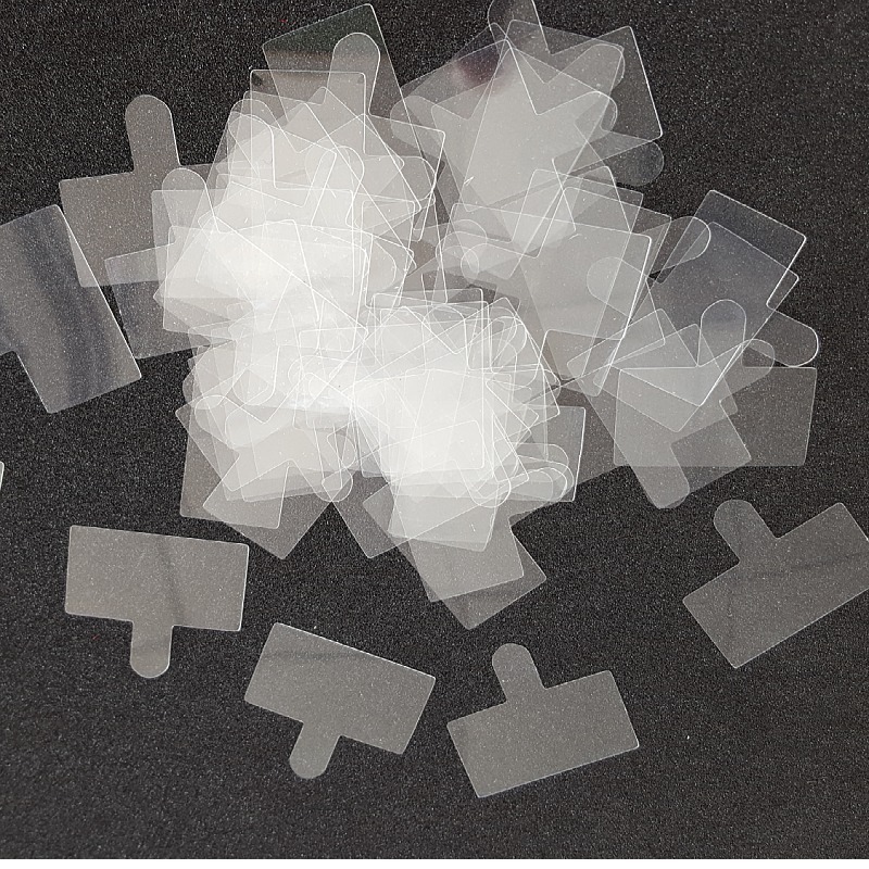 化妆品塑料粉盒内保护膜防尘印刷透明影眼气垫圆形玻璃镜片吸附膜