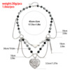 Small design accessory, pendant with tassels heart-shaped, universal necklace, European style