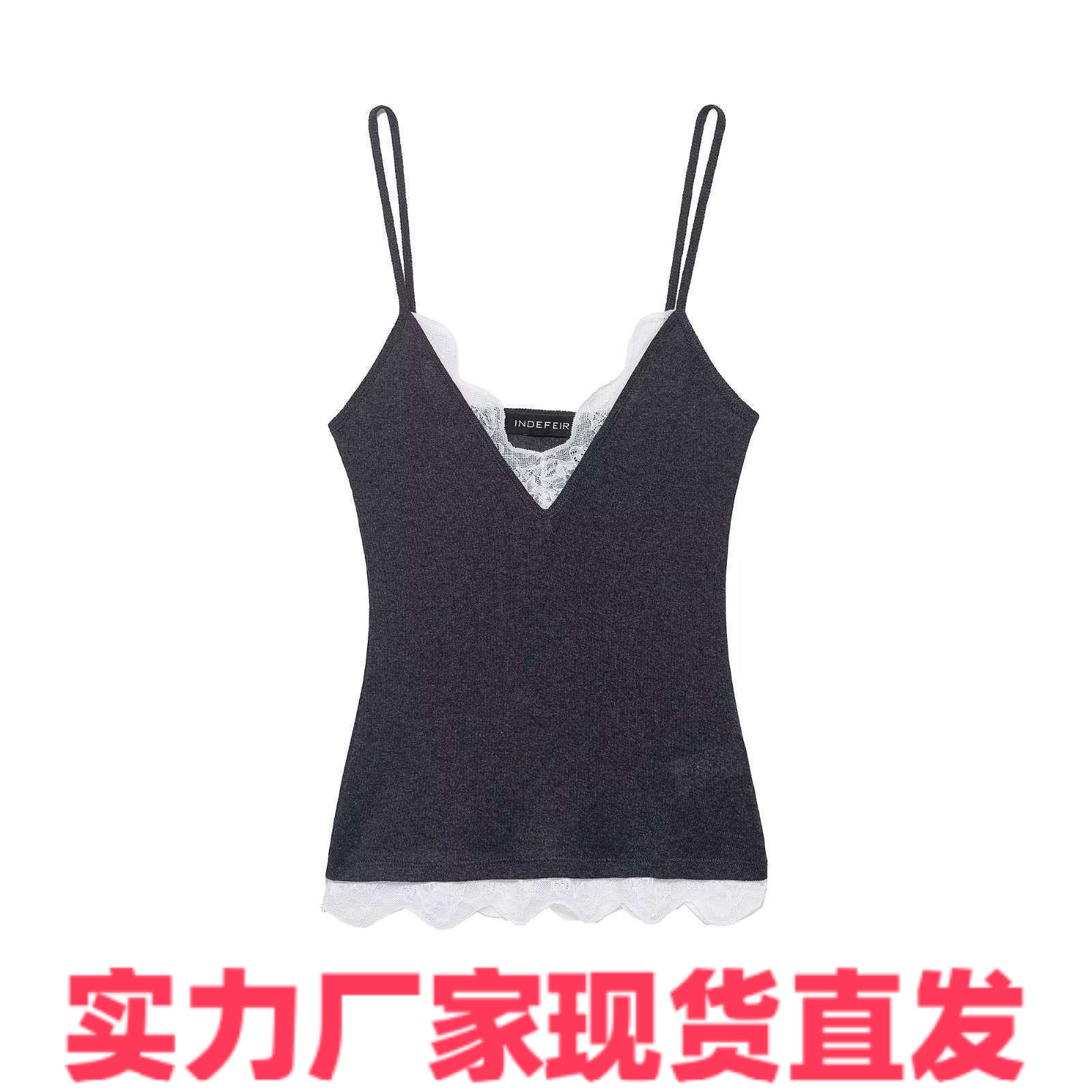 NSSF 自制 跨境欧美外贸女装新款速卖通蕾丝领修身可外穿内搭上衣