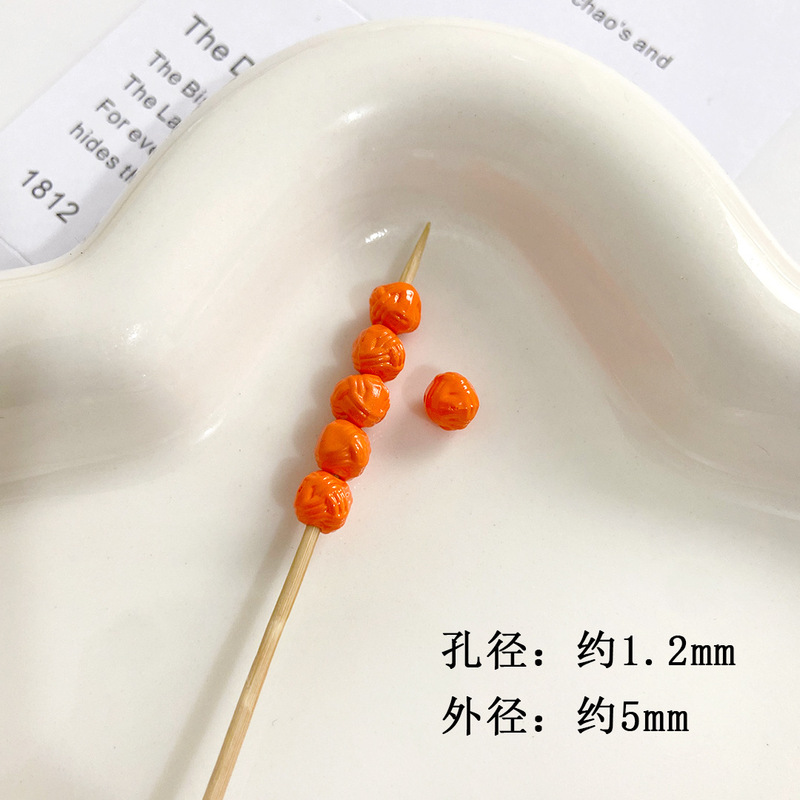 烤漆螺纹毛线珠彩色条纹diy散珠串珠手机链条包挂件饰品配件材料|undefined