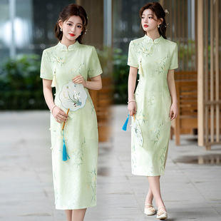 ����ʽ�͹�����L�Gɫ����Ů2025���ļ��¿�����ճ��ɴ��B��ȹ