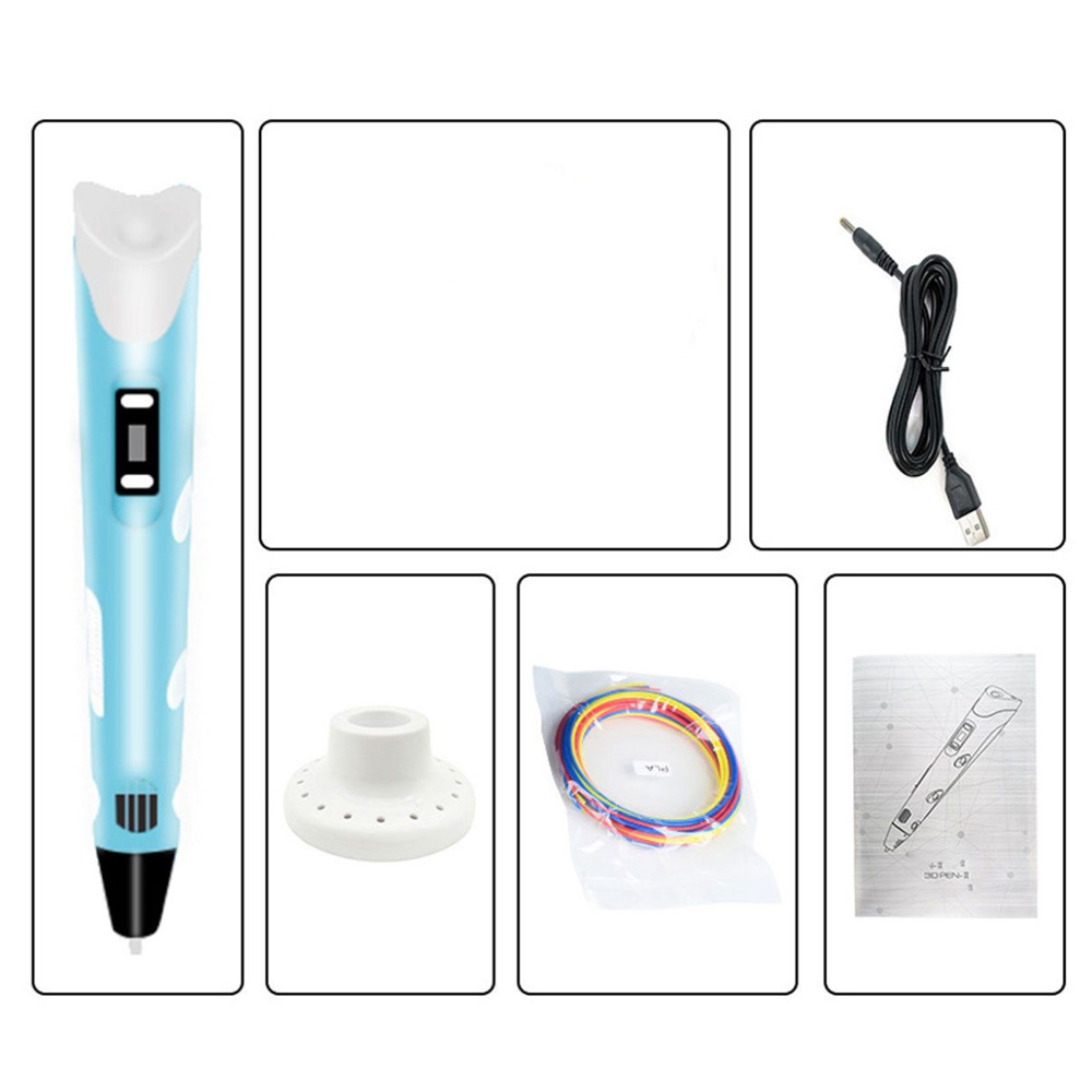 Amazon pluma de impresión 3D graffiti DIY hecha a mano juguetes de puzzle de alta temperatura pluma de impresión 3D fábrica directa