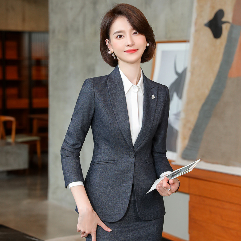 Suit jacket female college student interview work clothes professional formal wear women's short skirt suit workplace women's suit spring and autumn