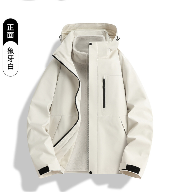 新款冲锋衣摇粒绒内胆保暖可定制LOGO冬季现货服装男女连帽登山服|undefined