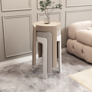 Thickened Plastic Stackable Household Stools, Dining Table Benches, Windmill Stools, High Round Stools, Plastic Stools, Simple Chairs