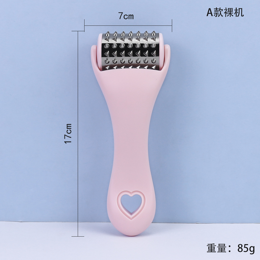 Nuevas herramientas de masaje facial transfronterizas, lifting de belleza, compresas de hielo, guía de masaje, rodillo de masaje de metal en forma de diente de lobo