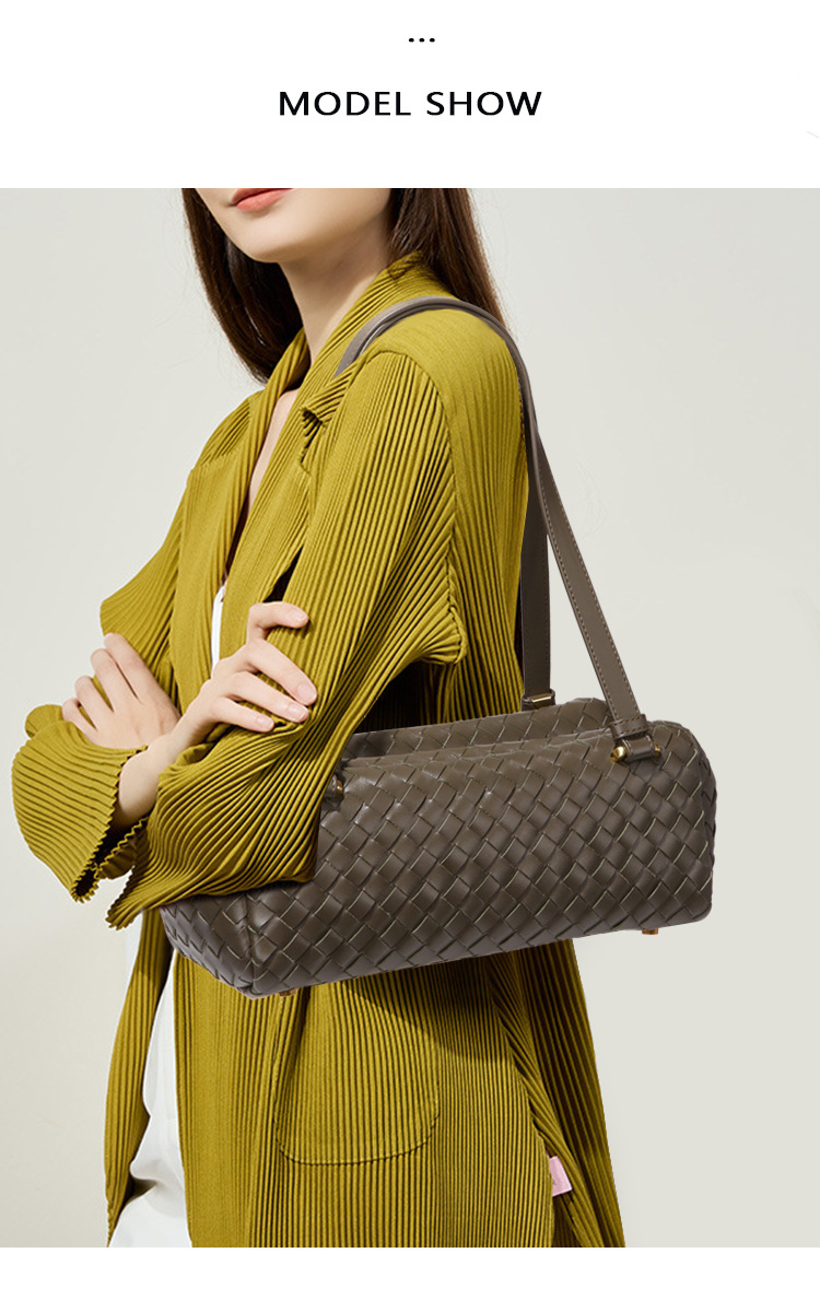 Baguette Bag Retro Hand-woven Soft Leather Hand-held Pillow Bag, Temperament Versatile Shoulder Underarm Bag, [strongly Recommended]_voghion.com