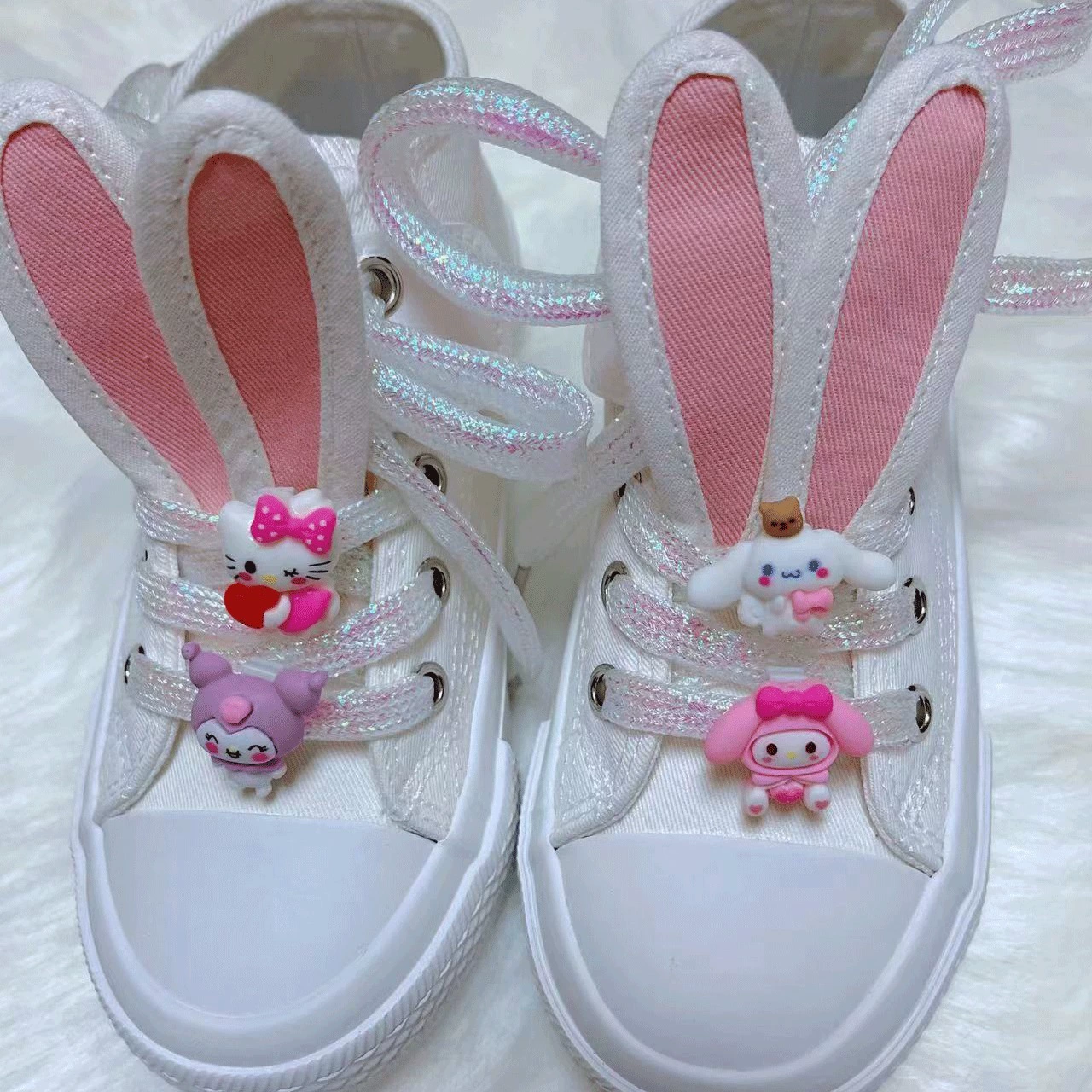 Санрио, карикатурная съемная пряжка для шнурков, Cinnamoroll, DIY