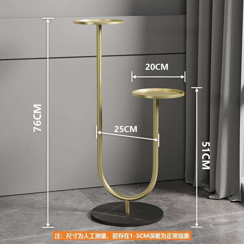2단 꽃꽂이/골드스탠드/로렌 블랙슬레이트