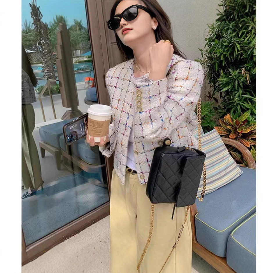 Elegant socialite tweed coat autumn women's New 2023