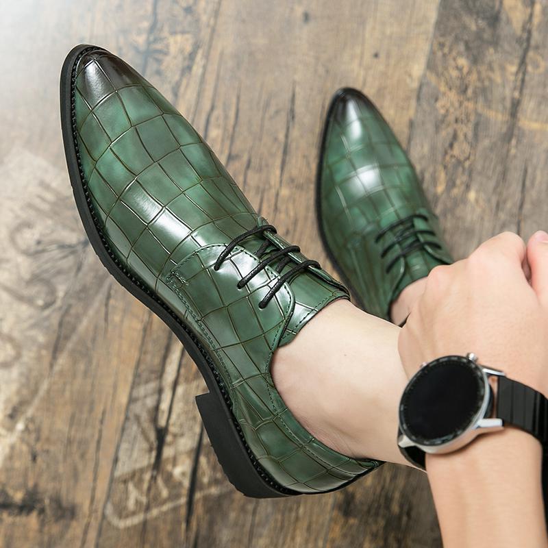 2025 zapatos de cuero de hombre de piedra de negocios zapatos casuales de gran tamaño para hombre británico novio zapatos de boda image 8