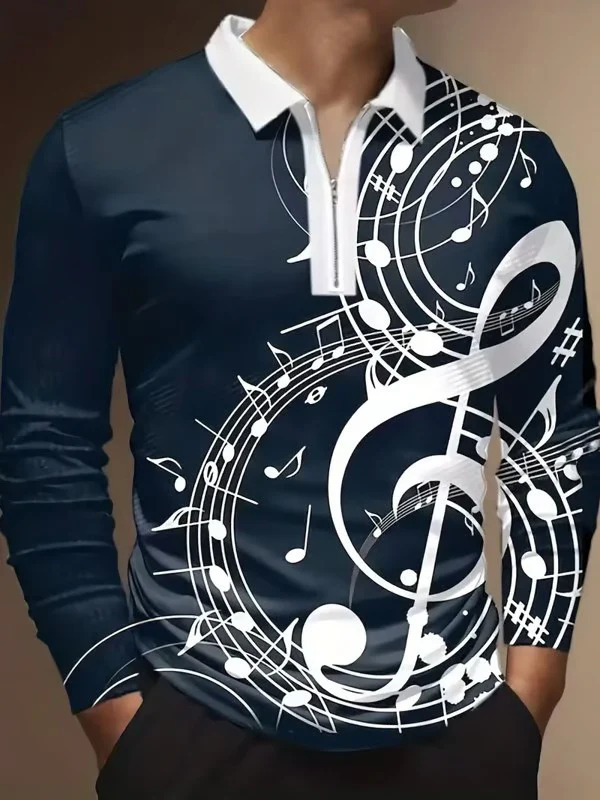 2024 nueva camisa POLO con cremallera de manga larga de alta calidad de moda casual transfronteriza de comercio exterior de Amazon MB14