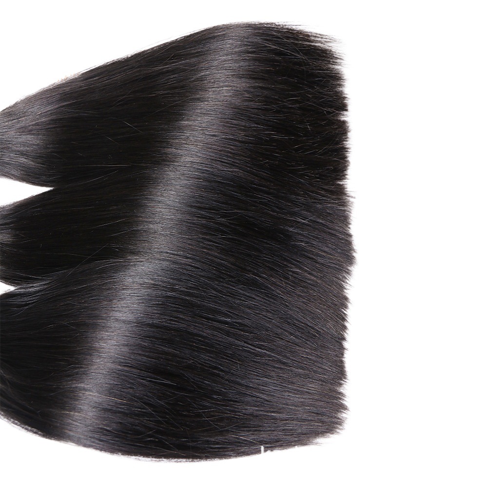 Cabello humano vietnamita liso de color natural 12A, cabello humano liso tipo cortina.