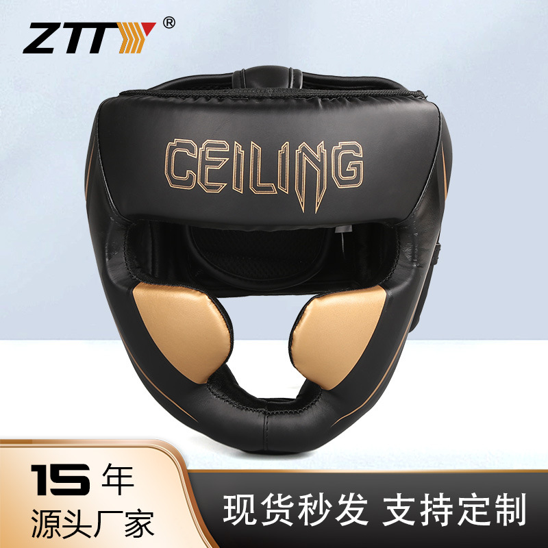 Ceiling protector de cabeza de boxeo profesional entrenamiento para adultos Sanda protector de cabeza Taekwondo Muay Thai equipo de protección de lucha
