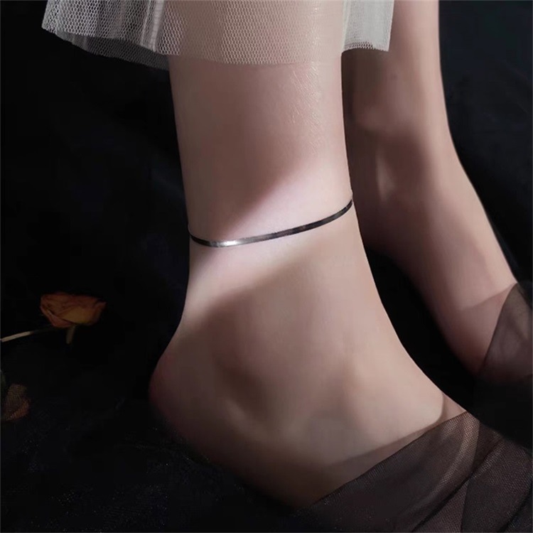 Wholesale Jewelry Simple Snake Bone Chain Stainless Steel Anklet Nihaojewelry display picture 8