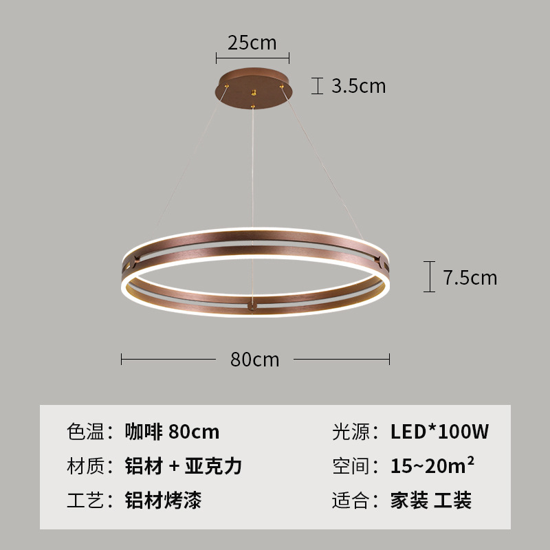 Modelo de comedor lámpara de lujo simple lámpara del dormitorio de lámpara muy redonda modelo de sala de estar diseñador de Italia del norte