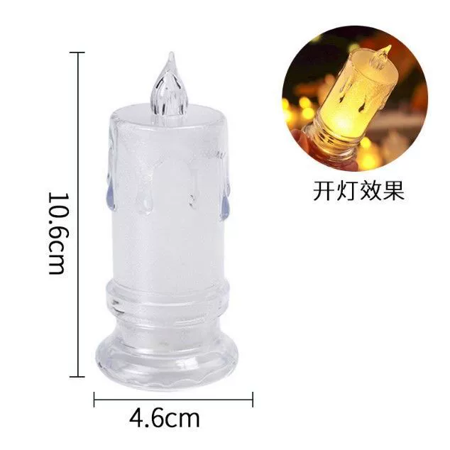Small transparent electronic atmospheric candle