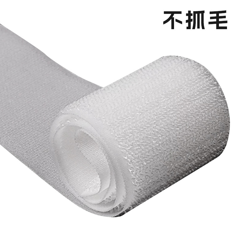 Blanco y negro Grado A no rascar velcro especial para bebé blando puño ropa pegada velcro gancho inyección de nylon