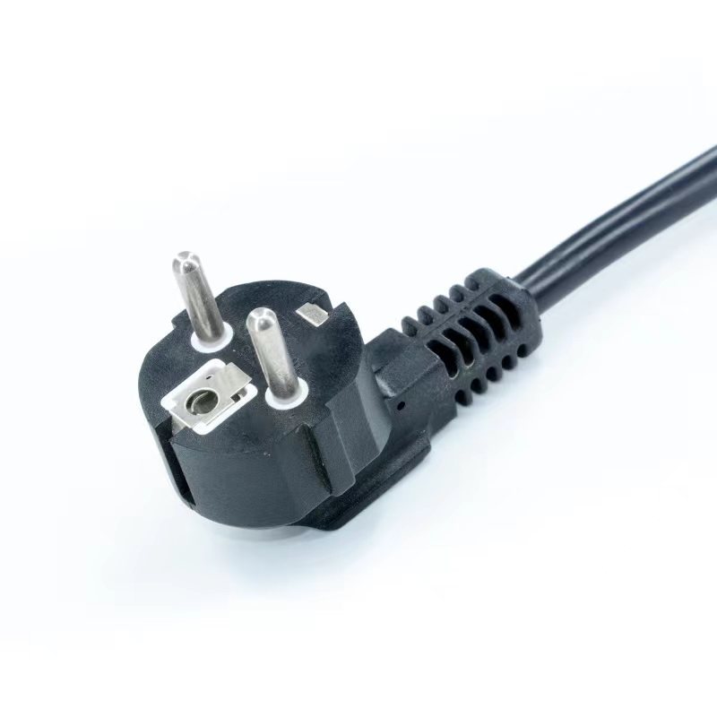 供应欧标插头线 三芯欧规电源线插头 欧式延长线