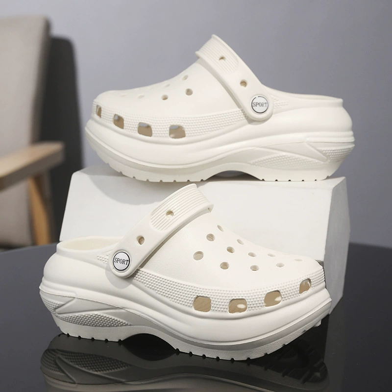 Детские сабо для родителей и детей, детские дышащие летние уличные тапочки для мам, нескользящие пляжные сандалии на толстой подошве для женщин.