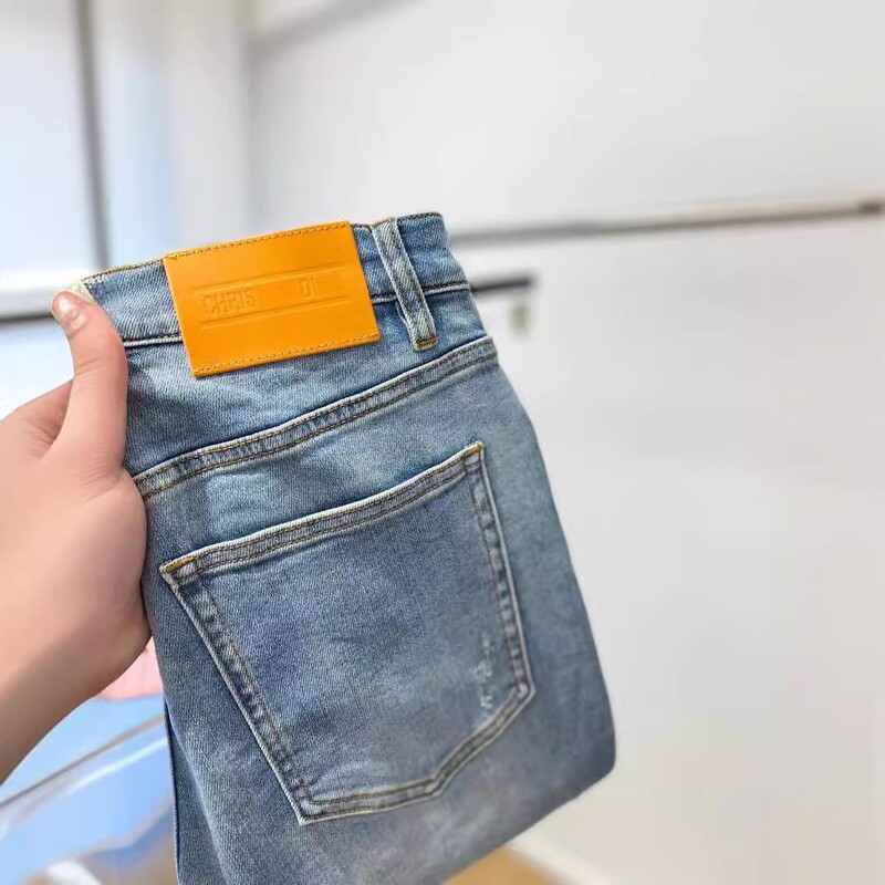 D Brand European Designer Men's Light Luxury Trendy Big-Name Jeans 2025 New Embroidered D Brand High-End