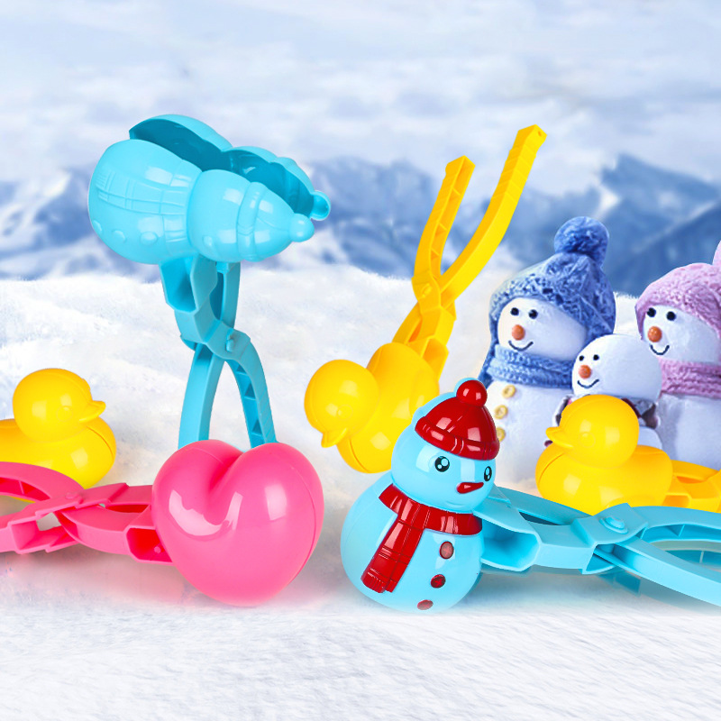Snowball clip toy snow clip snow shovel batch hairpin snow artifact children's outdoor small yellow duck snowball clip cross-border exclusive