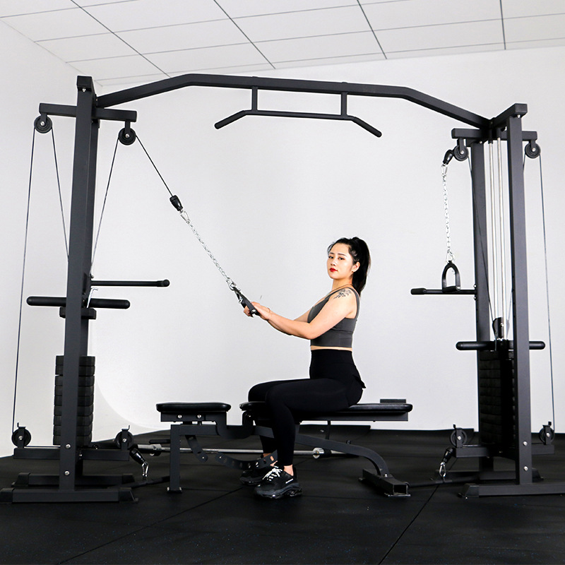 Entrenador integral de pórtico de pájaro grande gimnasio conjunto multifuncional combinación de equipos de gran fuerza de brazos cruzados