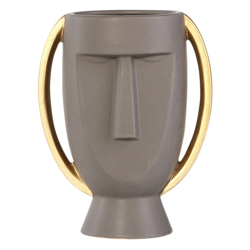 Arte abstracto creativo cerámica cara decoración escritorio decoración pasillo vino gabinete TV gabinete suave decoración artesanía