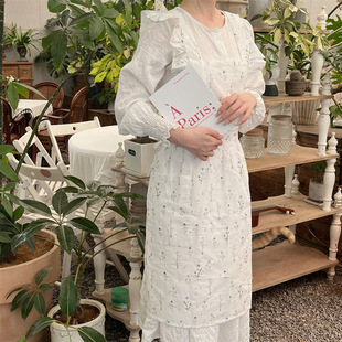 linen cotton linen printing floral floral Korean style foreign trade coupang Korean style work clothes ins