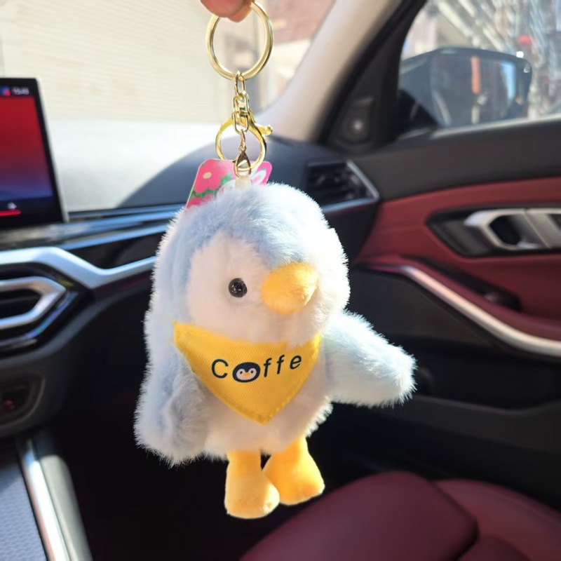 漫画かわいいヨーロッパミンクペンギン人形ぬいぐるみバッグキーホルダーペンダントクリエイティブ子供のギフトペンダント|undefined